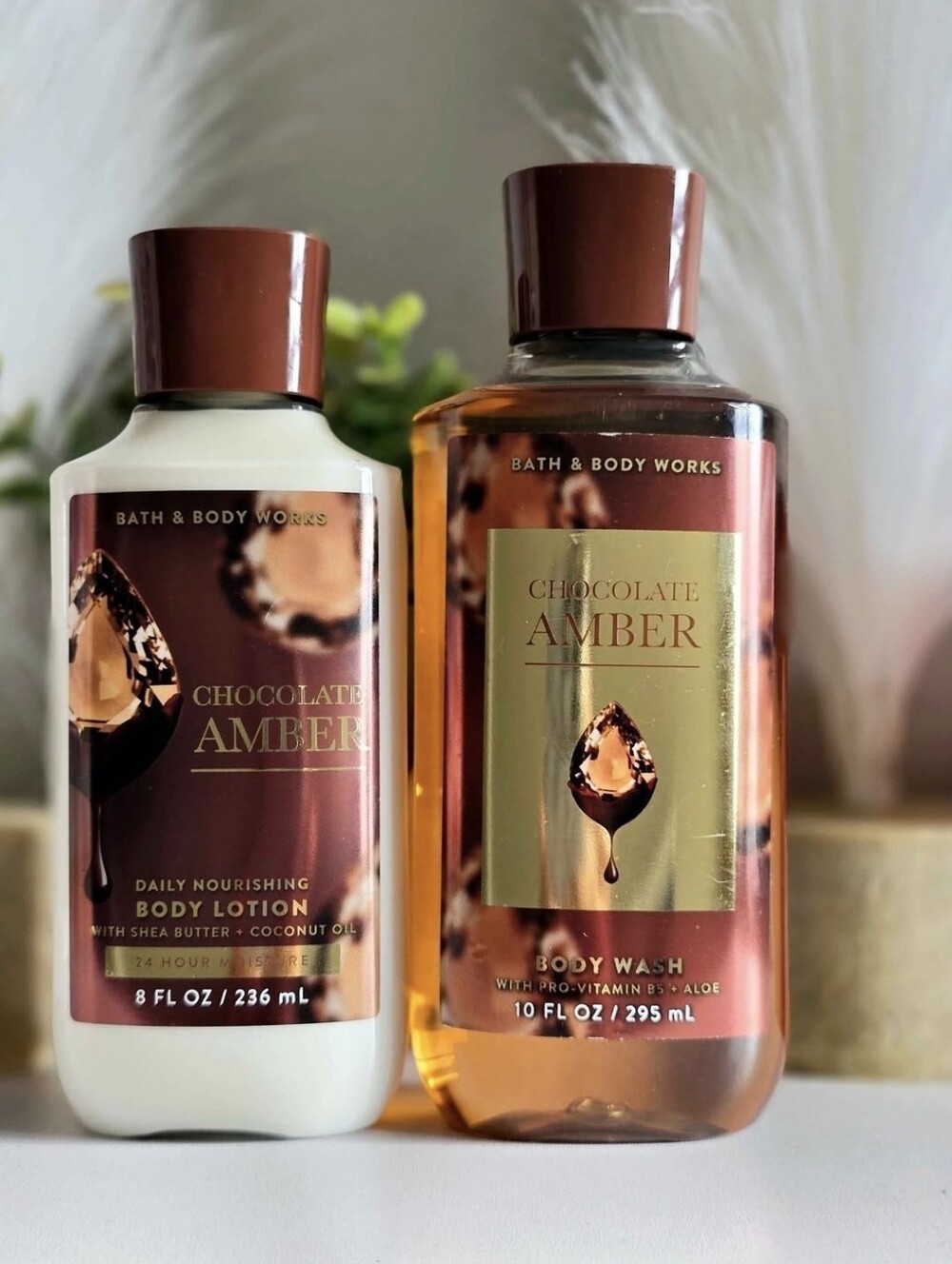 Chocolate Amber body Care Set By Bath And Body Works